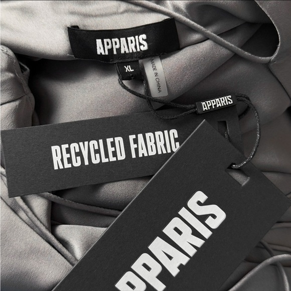 NWT APPARIS 90s Square Neck Recycled Vegan Silk Satin Bias Cut Slip Dress XL - Picture 9 of 11